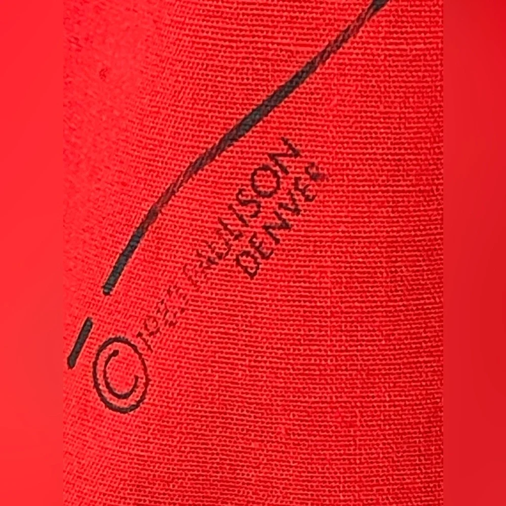 Paulison Denver 1983 “Mrs Claus” vintage red double apron-made in USA-cotton ble